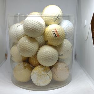 Pre- Owned Bucket Of Golf Balls (26 Total) Titleist, Prostaff, Hogan, Titanium